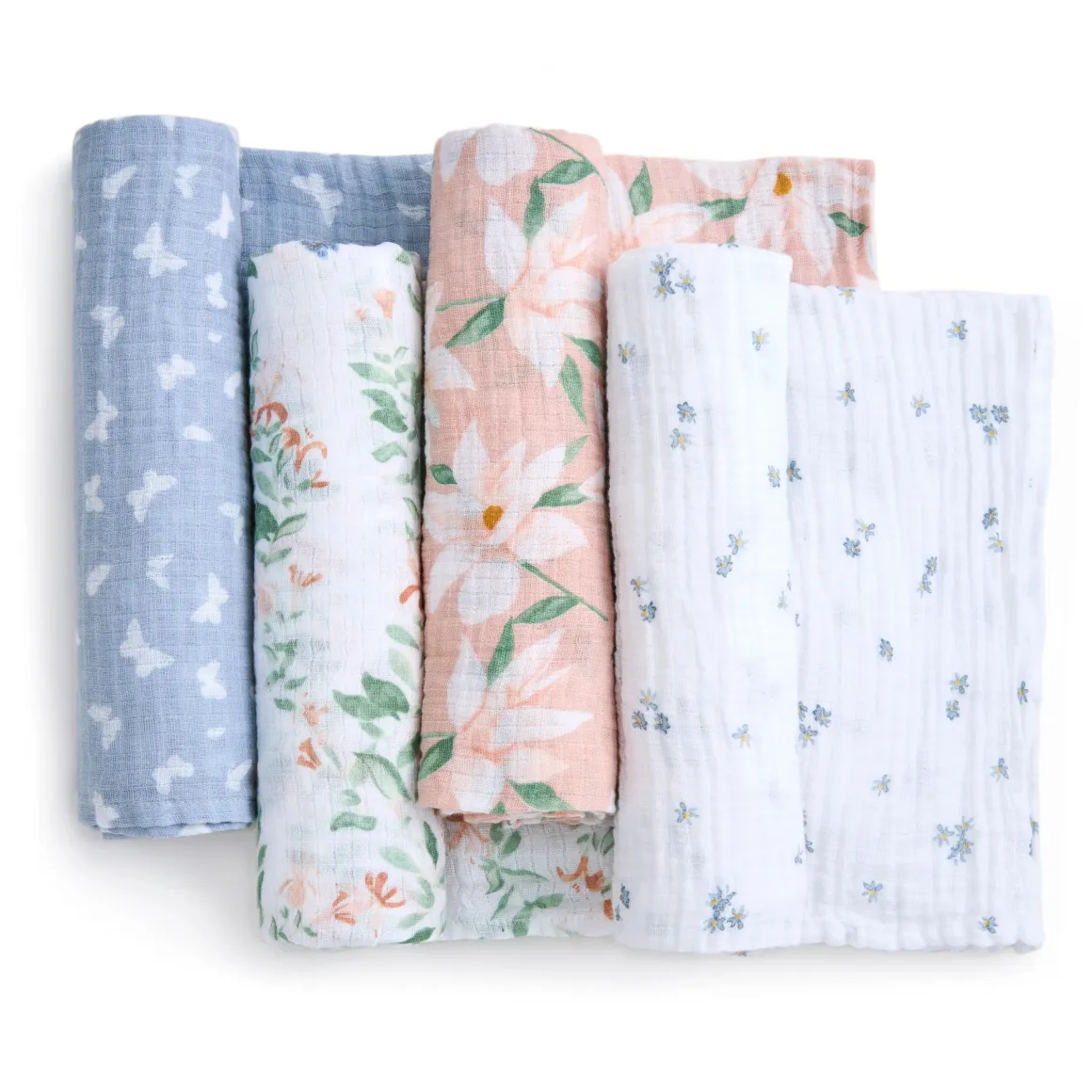 Aden + Anais Essentials Cotton Muslin Swaddle Blanket 4 pk - Butterfly Garden