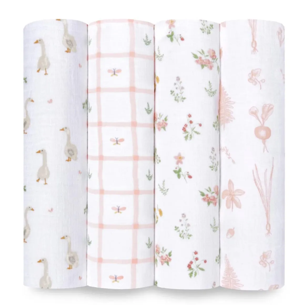 Aden + Anais Essentials Cotton Muslin Swaddle Blanket 4 pk - Country Floral