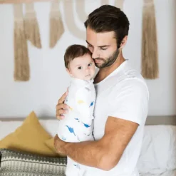 Aden + Anais Essentials Easy Swaddle Wrap Quick Change 3 pk - Dino-Rama (0-3 months)