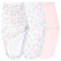 Aden + Anais Essentials Easy Swaddle Wrap Quick Change 3 pk - Fairy Tale Flowers (0-3 months)