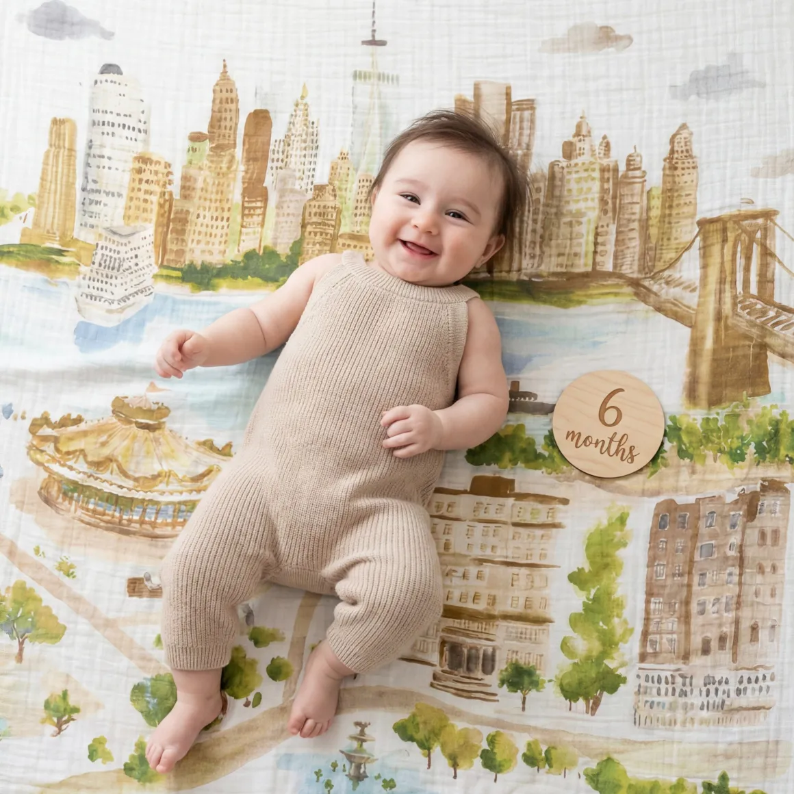 Aden + Anais Organic Cotton Muslin Dream Blanket - New York City