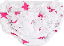 Aden + Anais Ruffle Bloomer - Shocking Pink Star (9-12 Months)