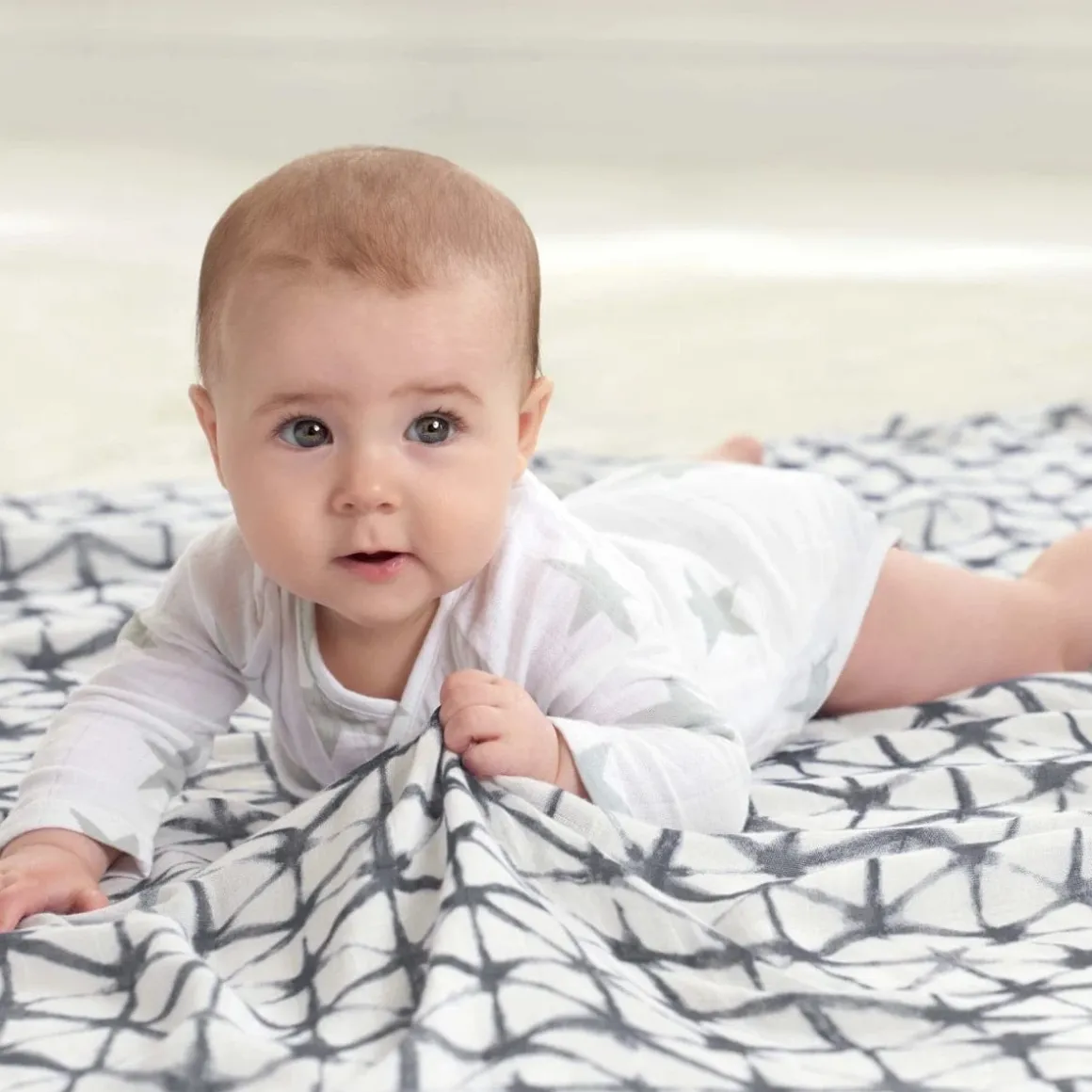 Aden + Anais Silky Soft Swaddles, 3 Pack - Pebble Shibori