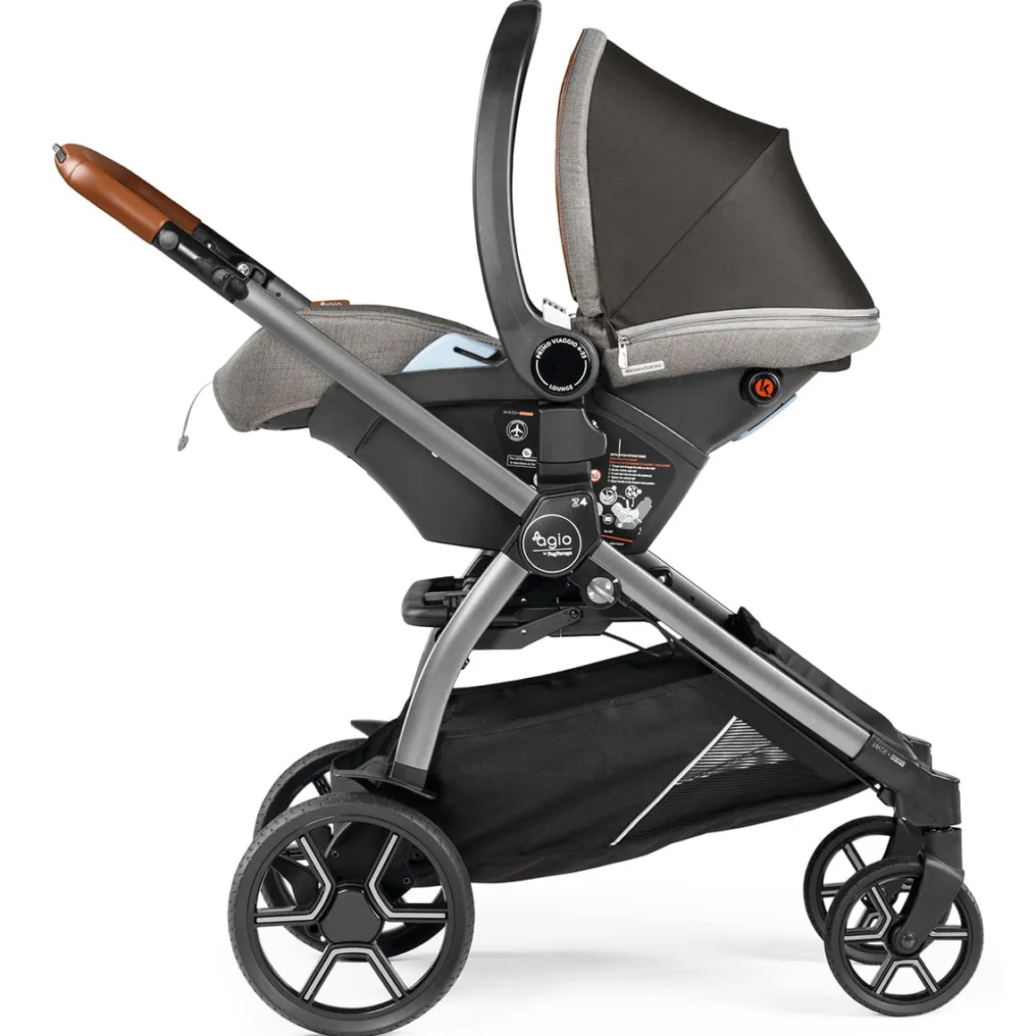 Agio by Peg Perego Z4 Single-to-Double Stroller - Grey