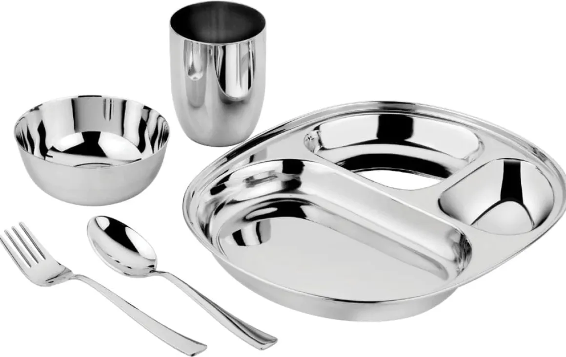Ahimsa Stainless Steel Mindful Mealtime Set - Classic