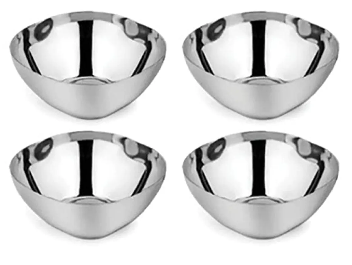 Ahimsa Stainless Steel Smart Snacking Bowls (Set of 4) - Classic