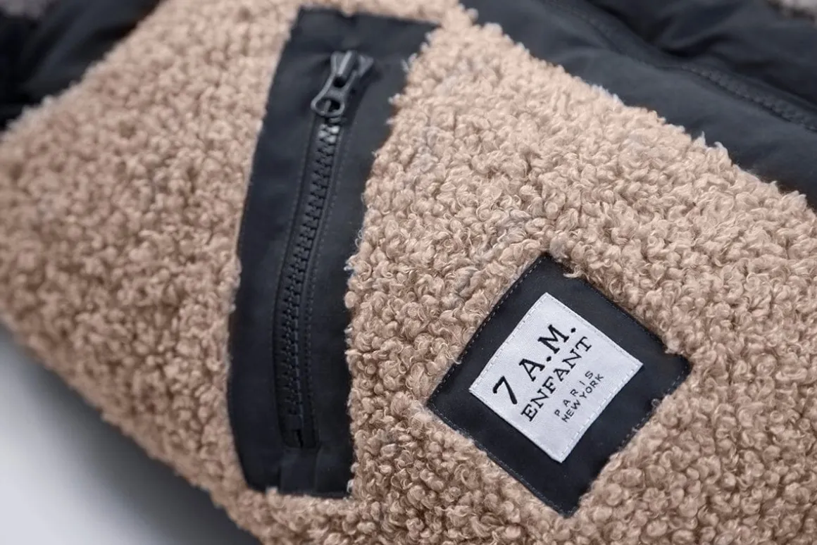 7AM Enfant Blanket 212 Evolution Footmuff - Oatmeal Teddy