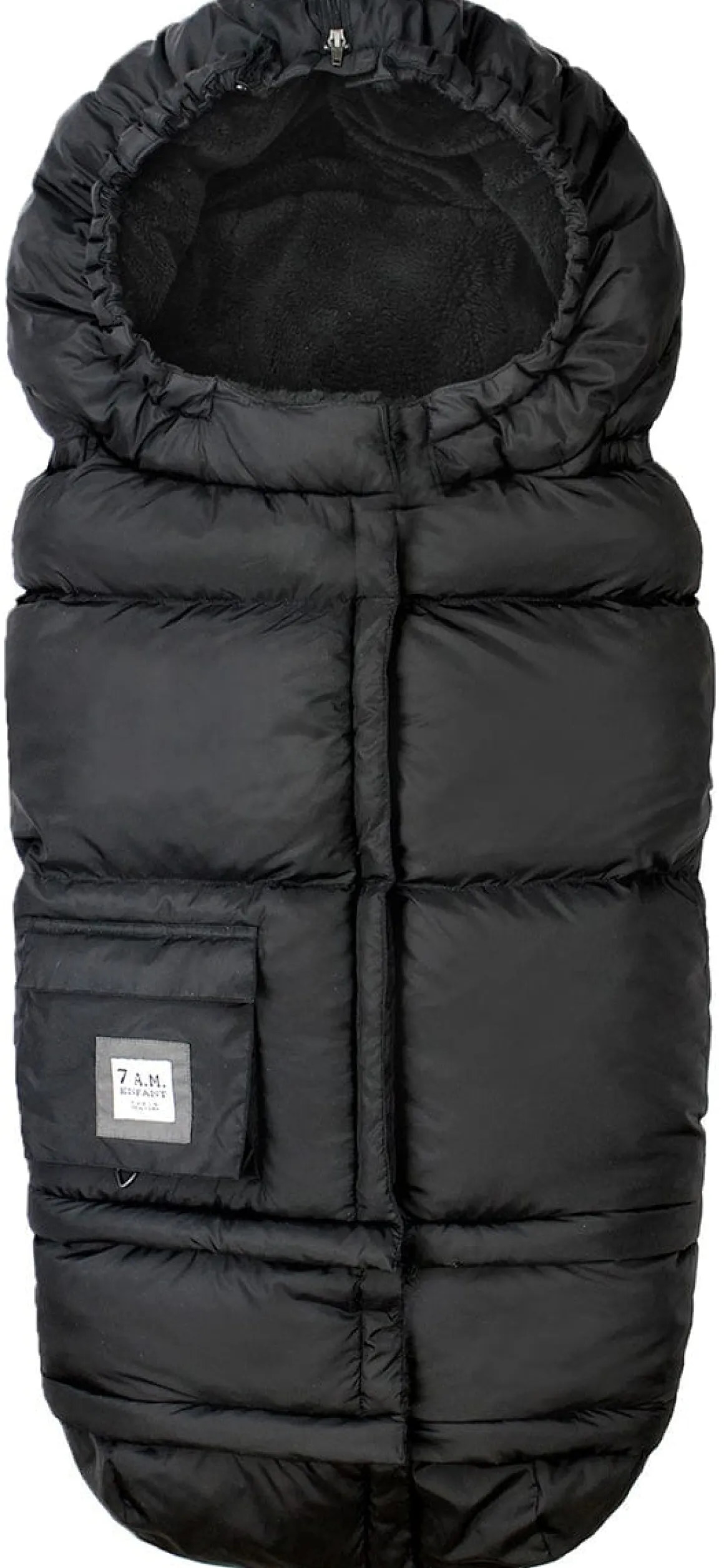 7AM Enfant Blanket 212 Evolution Plush Footmuff - Black Plush