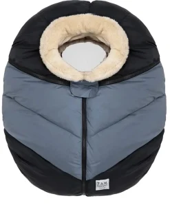 7AM Enfant Cocoon Car Seat Cover - Black / Ash Blue