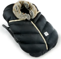 7AM Enfant Cocoon Car Seat Cover - Black Faux Fur