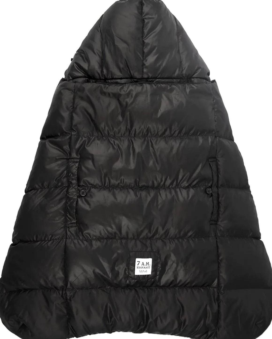 7AM Enfant K Poncho Carrier Cover Heavyweight - Black (0-3T)