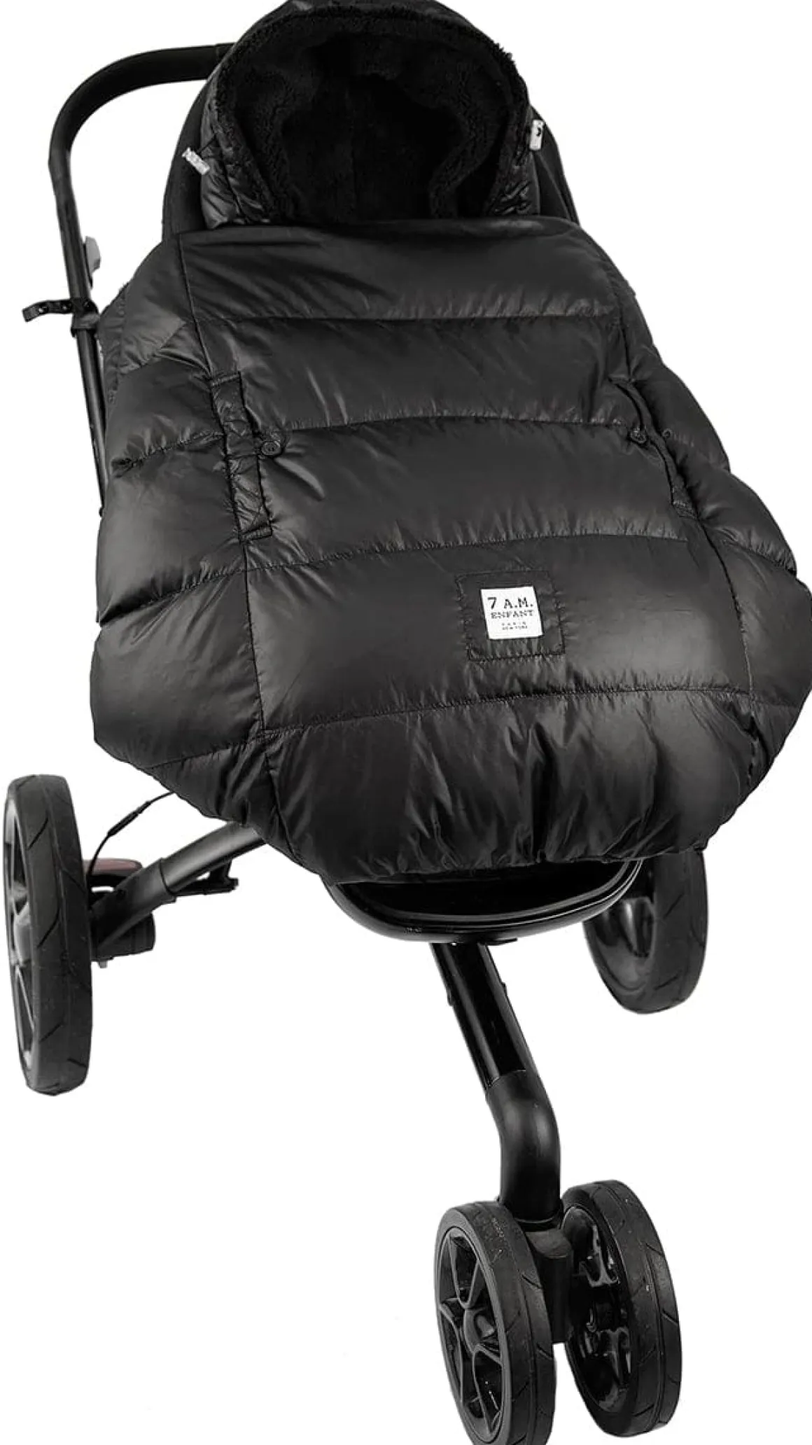 7AM Enfant K Poncho Carrier Cover Heavyweight - Black (0-3T)