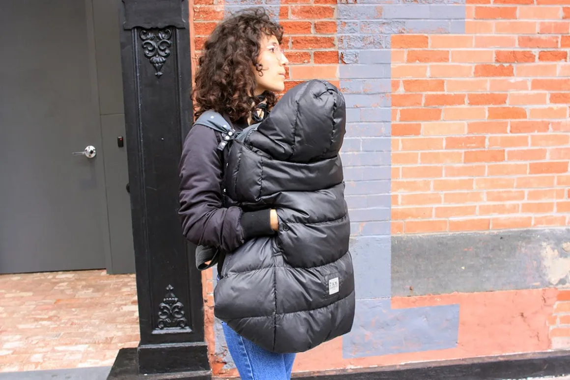 7AM Enfant K Poncho Carrier Cover Heavyweight - Black (0-3T)