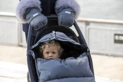 7AM Enfant Plushpod Footmuff - Tundra - Heather Grey Dark - Arctic Faux Fur (0-18m)