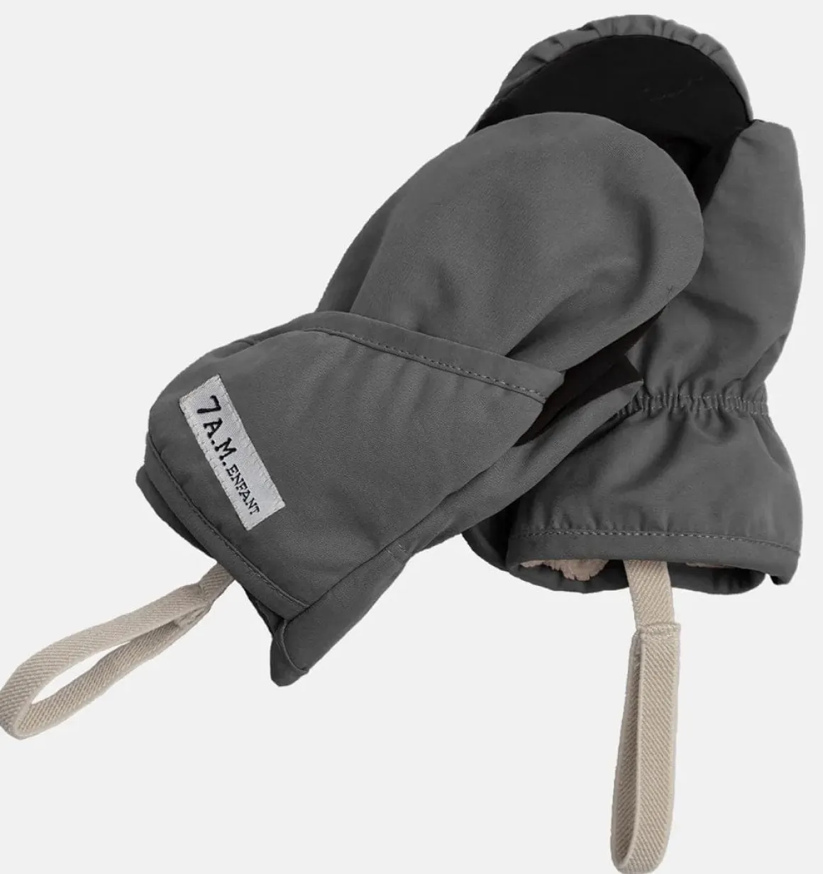 7AM Enfant The Cub Mitten & Hat Set - Benji - Smokey (12-18M)