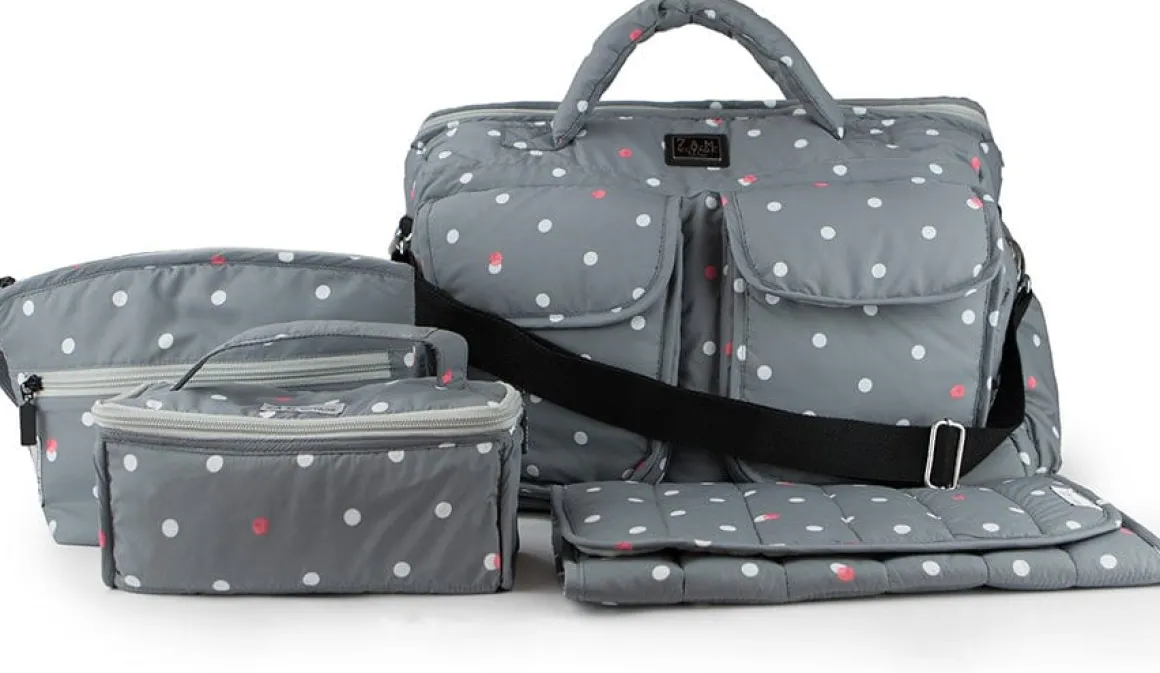 7AM Enfant Voyage Bag, Small - Grey Dots