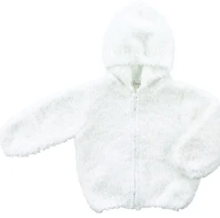 Angel Dear Chenille Hoodie, 0-6 Months - White