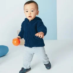Angel Dear Chenille Hoodie, 6-12 Months - Navy