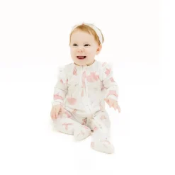 Angel Dear 2 Way Zipper Ruffle Sleeves Footie