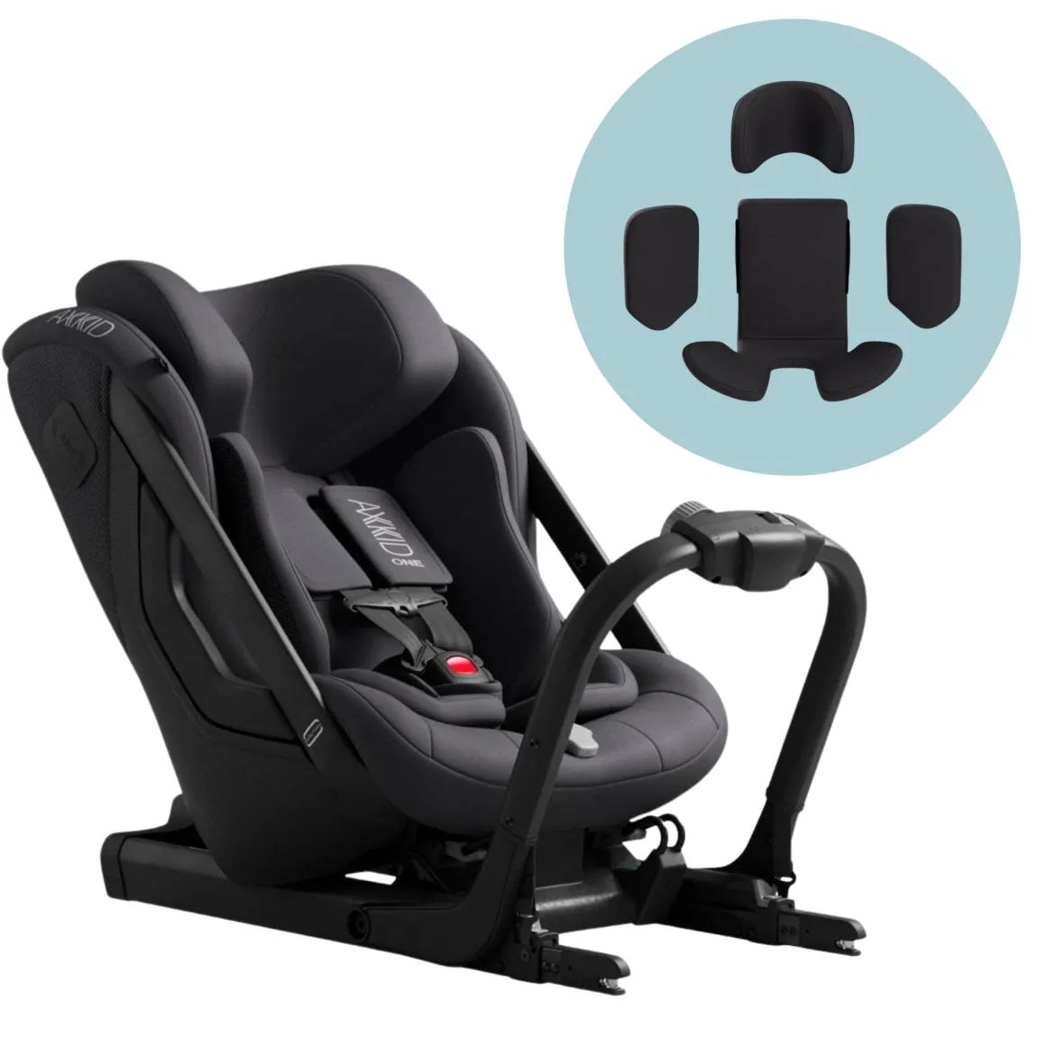 Axkid ONE 3 Extended Rear-Facing Car Seat + Infant Insert Bundle - Arctic Mist Grey
