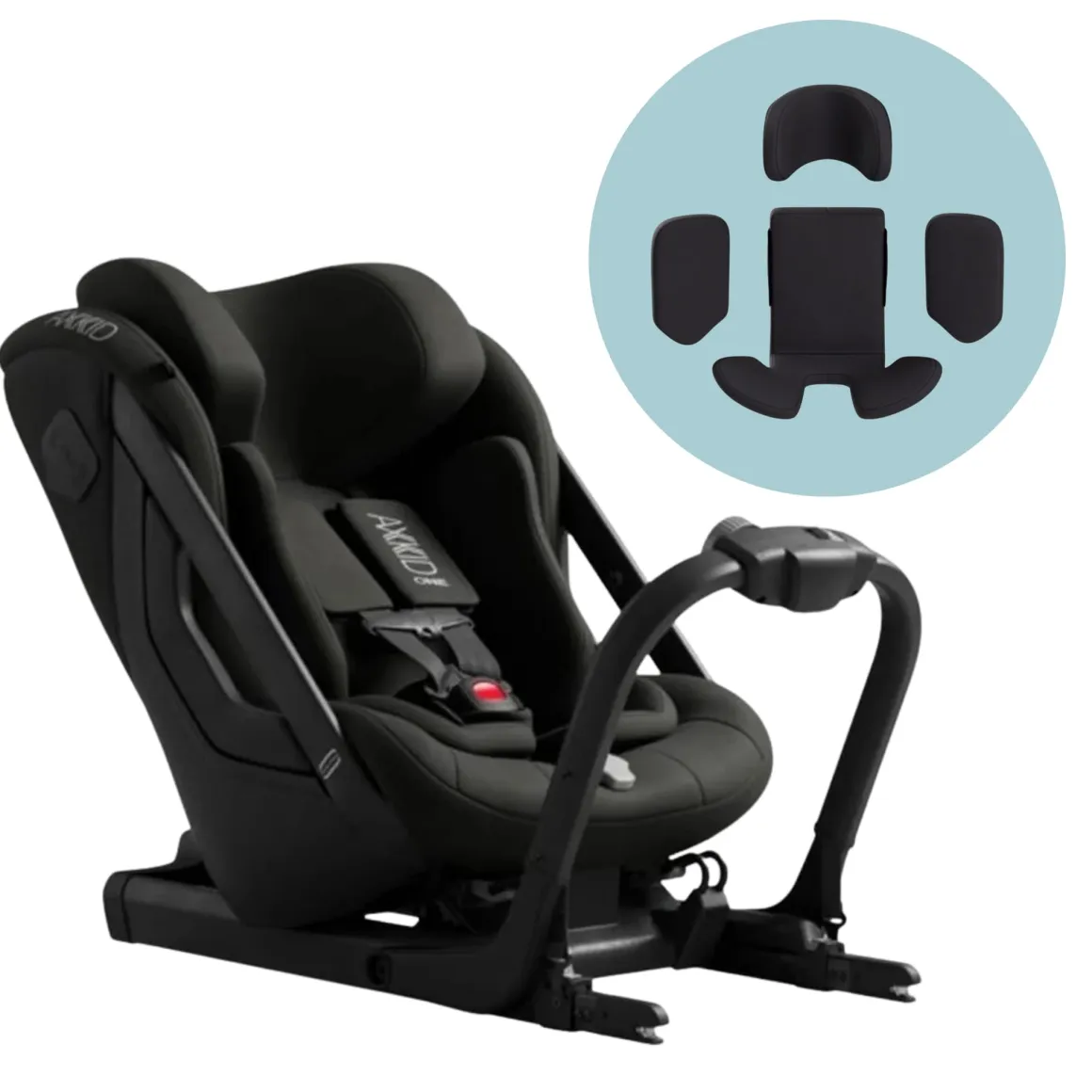 Axkid ONE 3 Extended Rear-Facing Car Seat + Infant Insert Bundle - Forest Moss Green