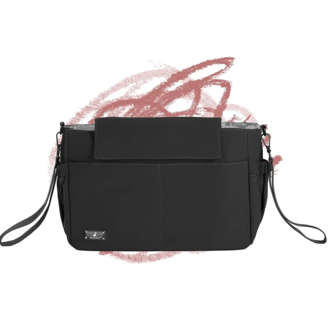 BabbleRoo Puffer Flo Stroller Caddy Organizer - Black