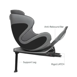 Babyark Classic Convertible Car Seat - Charcoal Grey / Midnight Blue