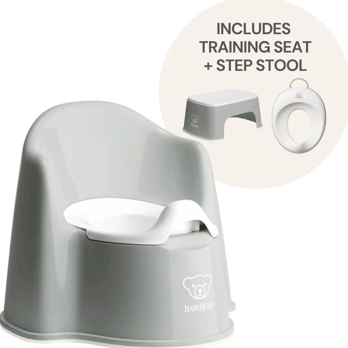 BabyBjorn Potty Training Bundle - Grey / White