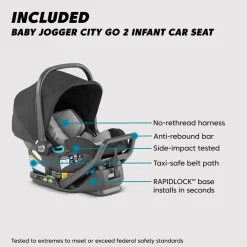 Baby Jogger City Select 2 + City GO Travel System - Radiant Slate