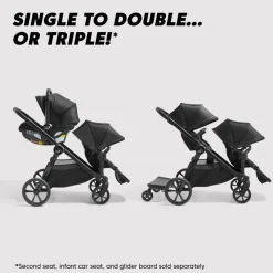 Baby Jogger City Select 2 Single-to-Double Stroller - Eco Collection - Harbor Grey