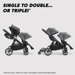 Baby Jogger City Select 2 Single-to-Double Stroller - Radiant Slate