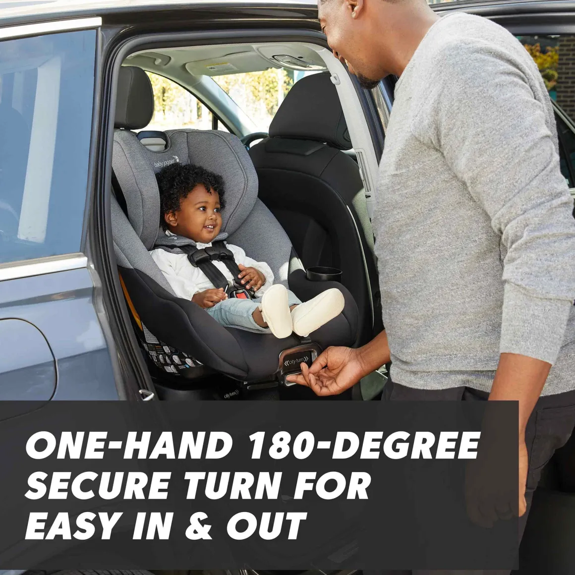 Baby Jogger City Turn Rotating Convertible Car Seat - Onyx Black