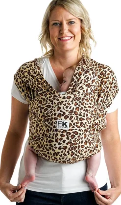 Baby K'tan Baby Carrier in Leopard Love Brown - Large