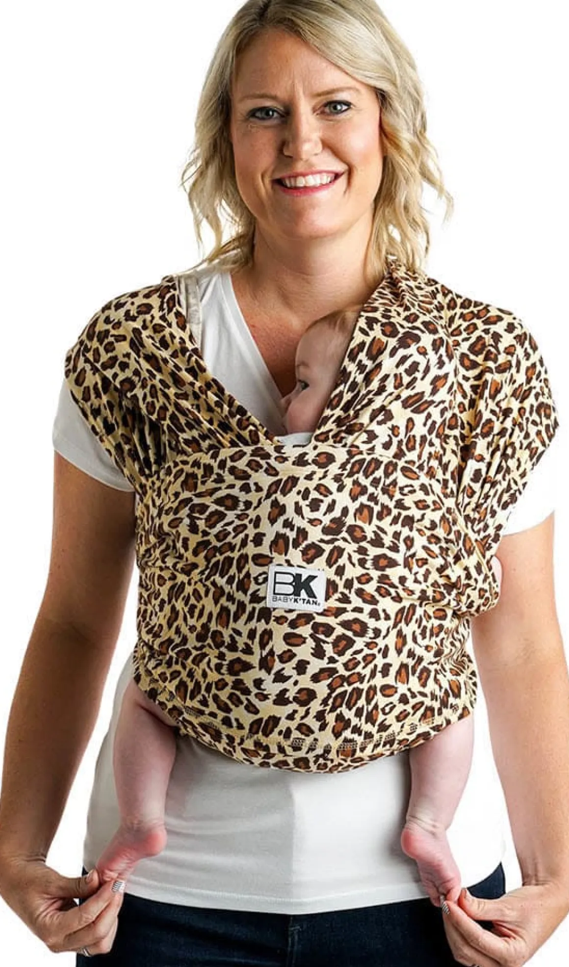 Baby K'tan Baby Carrier in Leopard Love Brown - Medium