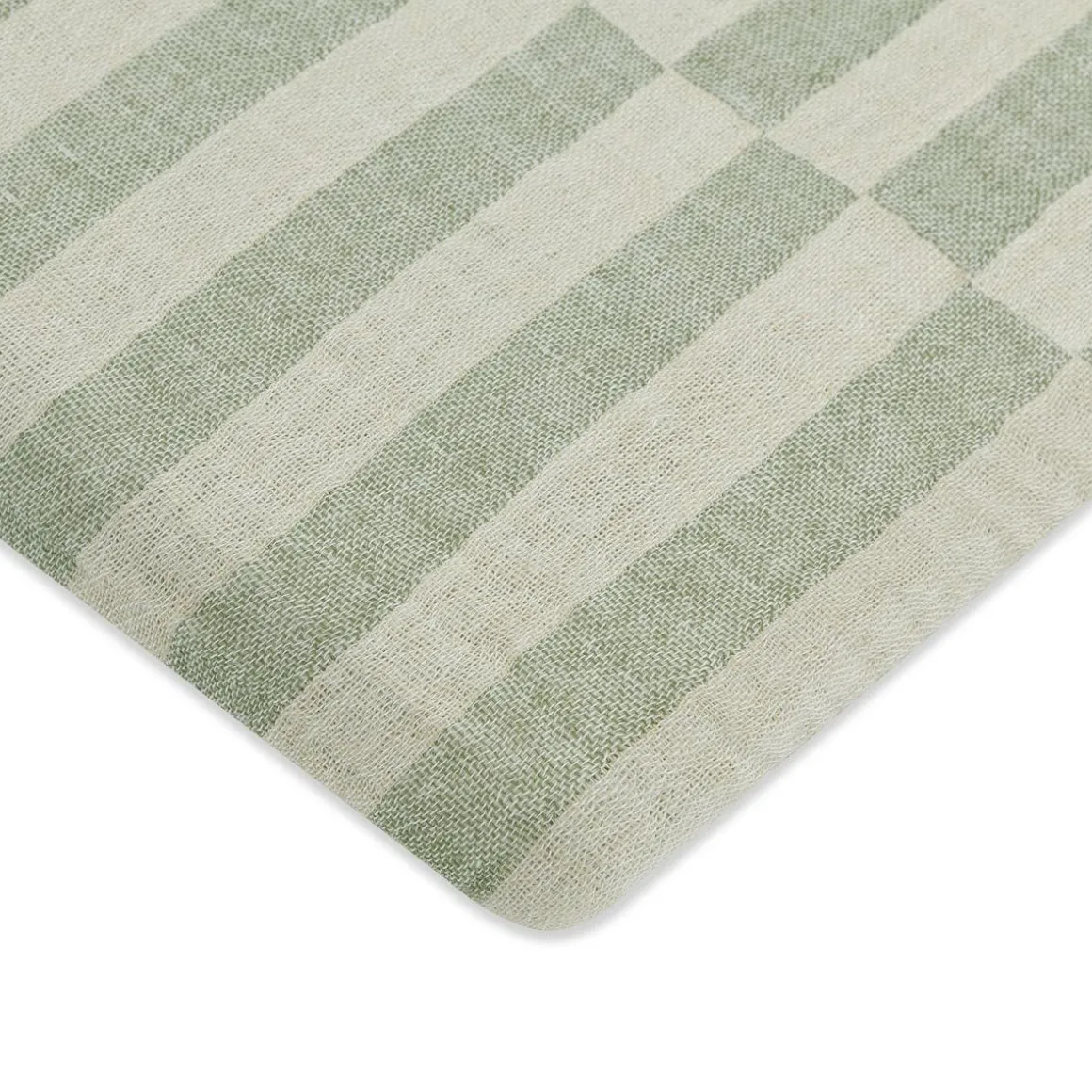 Babyletto All-Stages Bassinet Sheet in GOTS Certified Organic Muslin Cotton-Moss Stripe