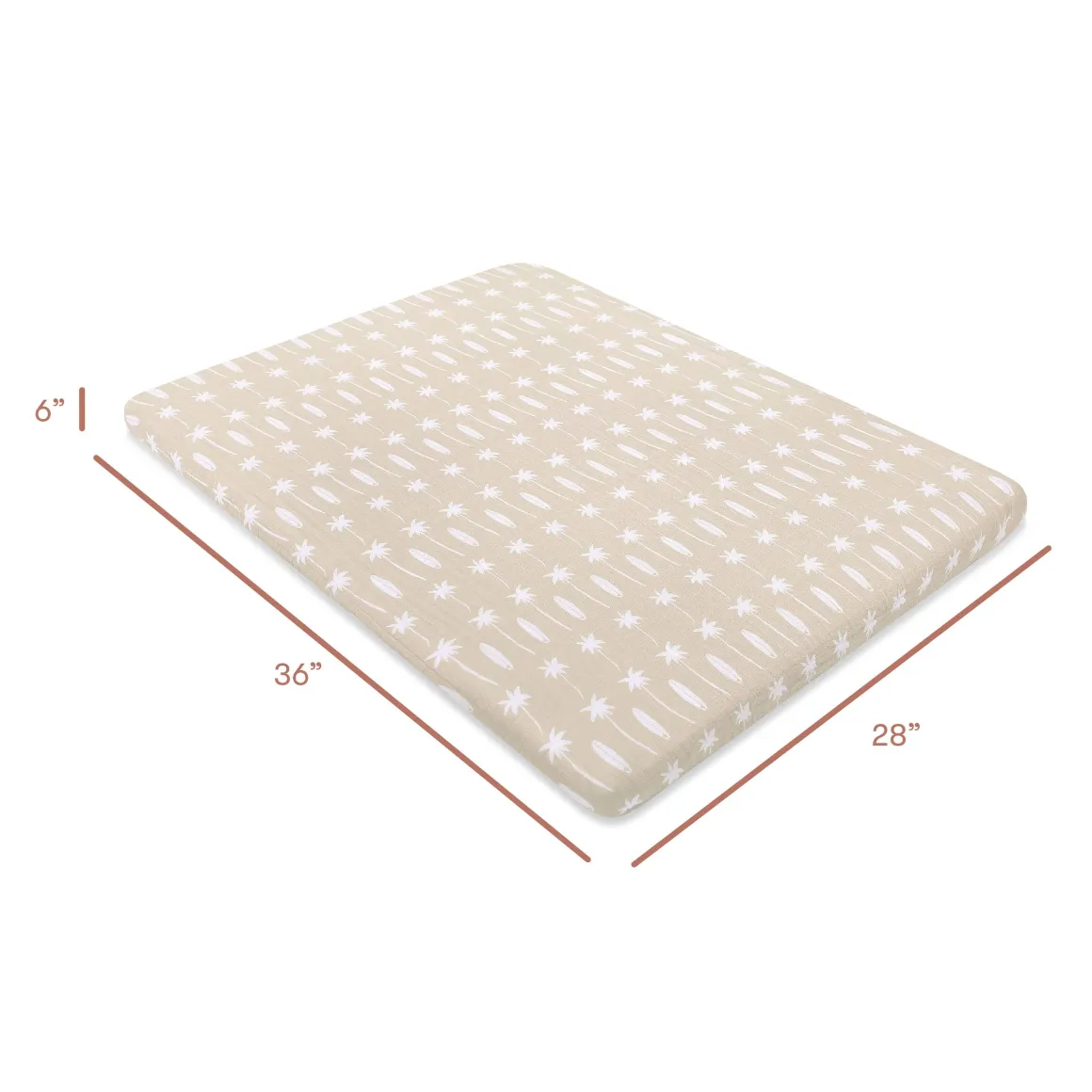 Babyletto All-Stages Midi Crib Sheet in GOTS Certified Organic Muslin Cotton - Beach Bum