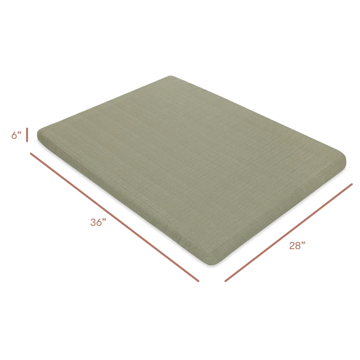Babyletto All-Stages Midi Crib Sheet in GOTS Certified Organic Muslin Cotton - Matcha