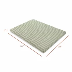 Babyletto All-Stages Midi Crib Sheet in GOTS Certified Organic Muslin Cotton - Moss Stripe