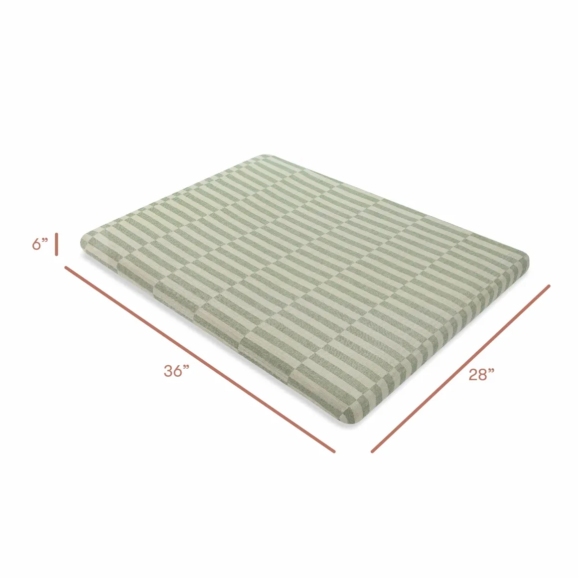 Babyletto All-Stages Midi Crib Sheet in GOTS Certified Organic Muslin Cotton - Moss Stripe