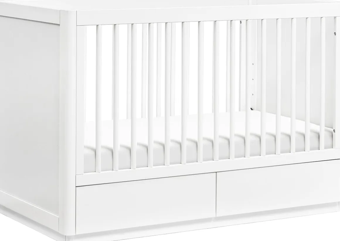 Babyletto Bento 3-in-1 Convertible Storage Crib w/ Toddler Bed Conversion Kit - White