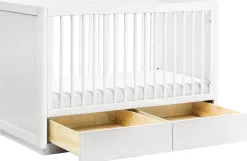 Babyletto Bento 3-in-1 Convertible Storage Crib w/ Toddler Bed Conversion Kit - White