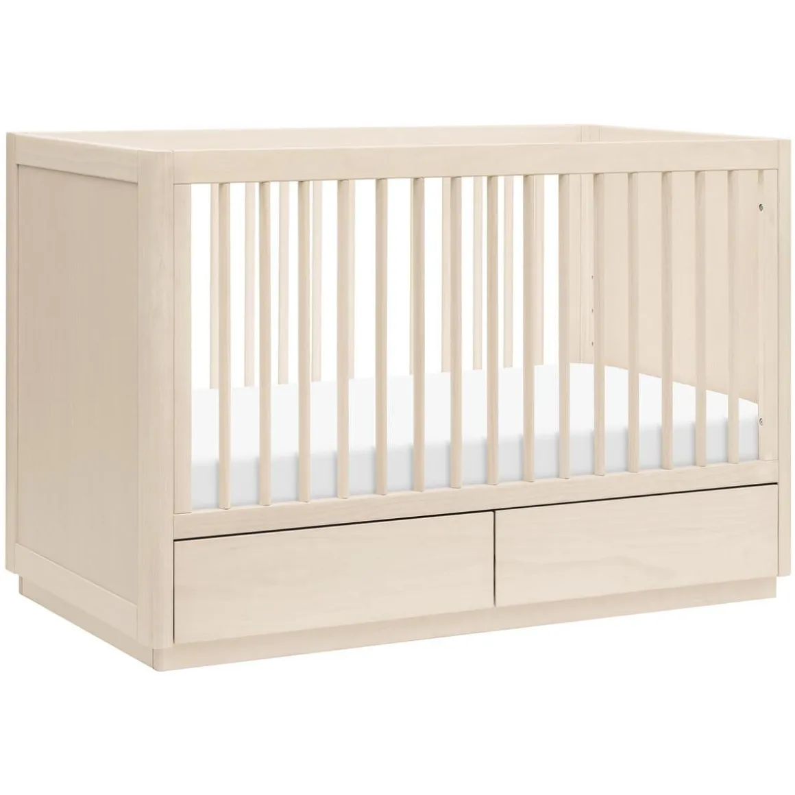 Babyletto Bento 3-in-1 Convertible Storage Crib w/Toddler Bed Conversion Kit - Washed Natural