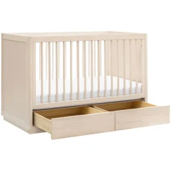 Babyletto Bento 3-in-1 Convertible Storage Crib w/Toddler Bed Conversion Kit - Washed Natural
