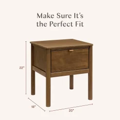 Babyletto Bondi Assembled Nightstand - Natural Walnut