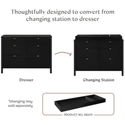 Babyletto Bondi 6-Drawer Assembled Dresser - Black