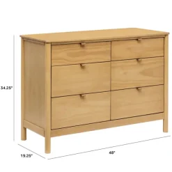 Babyletto Bondi 6-Drawer Assembled Dresser - Honey