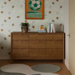 Babyletto Bondi 9-Drawer Assembled Dresser - Natural Walnut