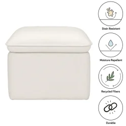 Babyletto Cali Storage Ottoman - Performance Cream Eco-Weave