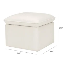 Babyletto Cali Storage Ottoman - Performance Cream Eco-Weave