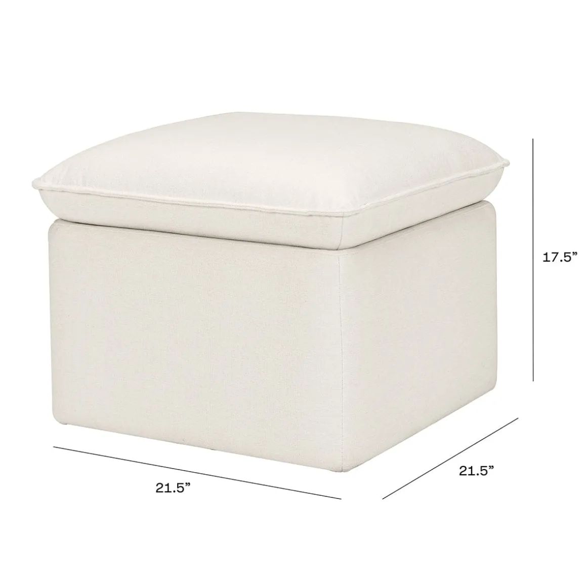 Babyletto Cali Storage Ottoman - Performance Cream Eco-Weave